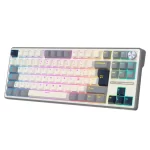 teclado royal kludge rk r87pro tkl cableado half grey switch cremoso