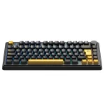 teclado aula f75 mecanico rgb inalambrico negro y celeste switch reaper