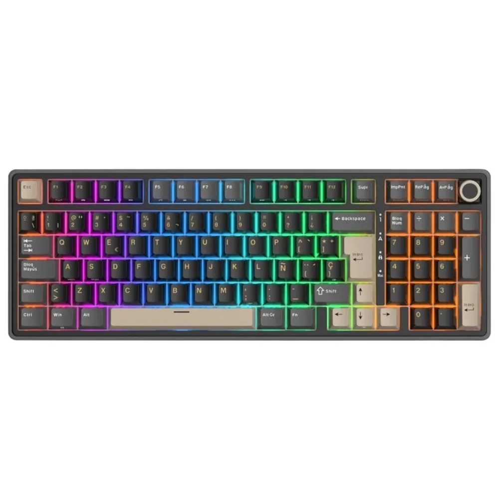 teclado royal kludge rk r98pro usb phantom switch cremoso teclado royal kludge rk r98pro usb phantom switch cremoso