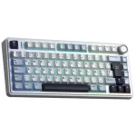 Teclado Aula F75 RGB Inalambrico Blanco y Negro Switch Reaper y Mouse Pad Redragon AK1S - Imagen 2