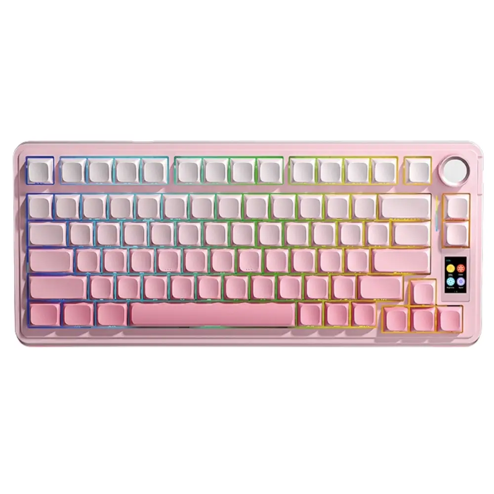teclado aula s75pro mecanico rgb inalambrico ingles rosa switch v3 grey wood teclado aula s75pro mecanico rgb inalambrico ingles rosa switch v3 grey wood