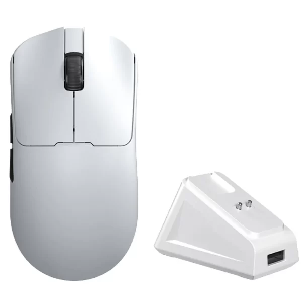 mouse aula sc380 pro, conexión inalámbrica, iluminacion rgb, color blanco