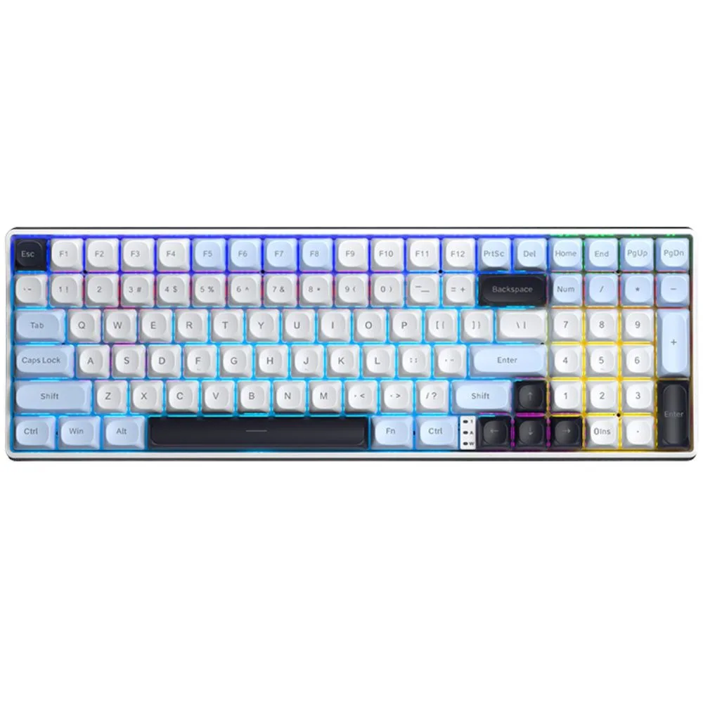 teclado aula s100 pro inalámbrico celeste, blanco y negro, switch marron teclado aula s100 pro inalámbrico celeste, blanco y negro, switch marron