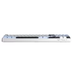 teclado aula s100 pro inalámbrico celeste, blanco y negro, switch marron