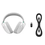 audifono logitech g321 con micrófono inalámbrico lightspeed, color blanco