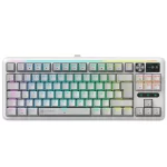 teclado mecanico antryx tk 950 pro tkl, switch rojo, conexion bluetooth, usb color blanco