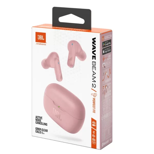 audífonos bluetooth true wireless jbl wave beam 2, cancelación de ruido, 40h azul (copia)