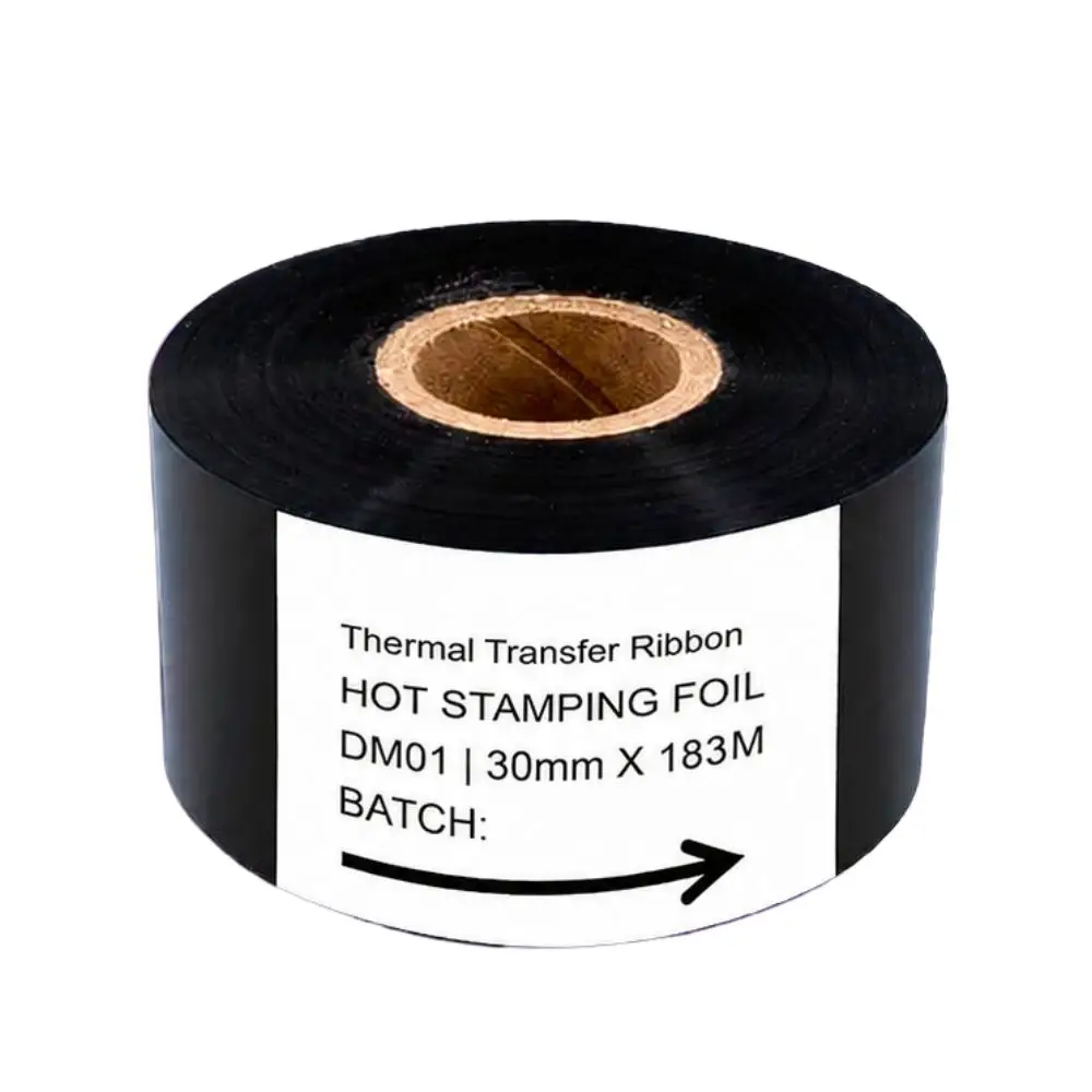 cinta hot stamping negro 20mm x 183mt nucleo 1" cinta hot stamping negro 20mm x 183mt nucleo 1"