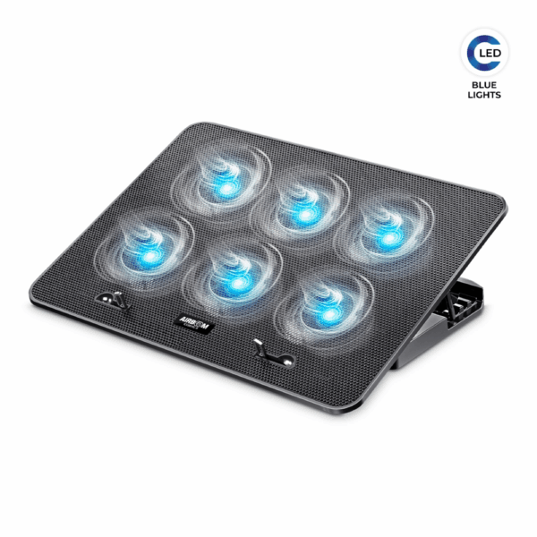 cooler airboom iceberg 6 ab013 6 ventiladores led azul