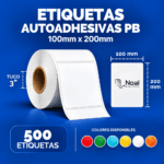 etiquetas adhesivas de polipropileno pb – 100 x 200 mm – 500 unidades – 1 columna – tuco de 3"