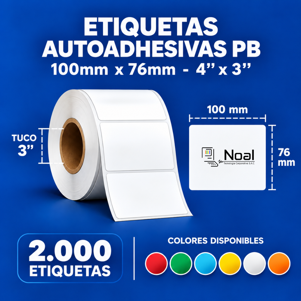 etiquetas adhesivas de polipropileno pb – 100 x 76 mm (4" x 3") – 2,000 unidades – 1 columna – tuco de 3" etiquetas adhesivas de polipropileno pb – 100 x 76 mm (4" x 3") – 2,000 unidades – 1 columna – tuco de 3"