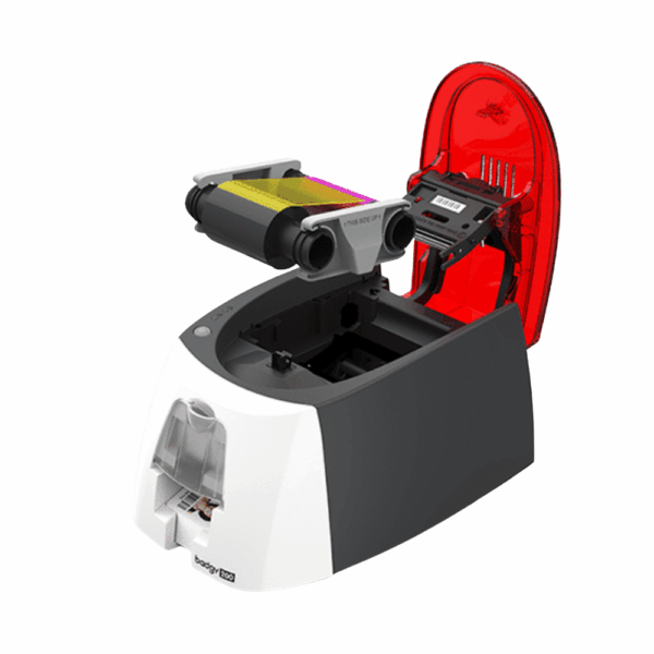impresora de carnets evolis badgy200 usb 260 x 300 dpi color + 100 tarjetas pvc + ribbon